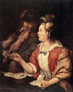 Frans van Mieris The Music Lesson oil on canvas